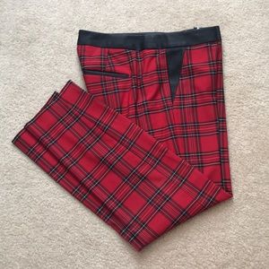 Express columnist Tartan print ankle pant